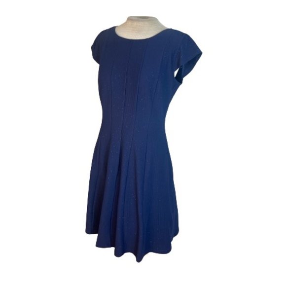 Elle Dresses & Skirts - Elle Stretch Knit Mini Dress Shimmer Glitter Blue
